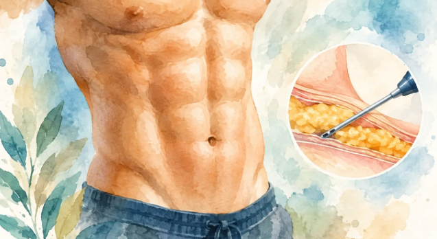 Exemplo de definição com Lipo HD no abdome