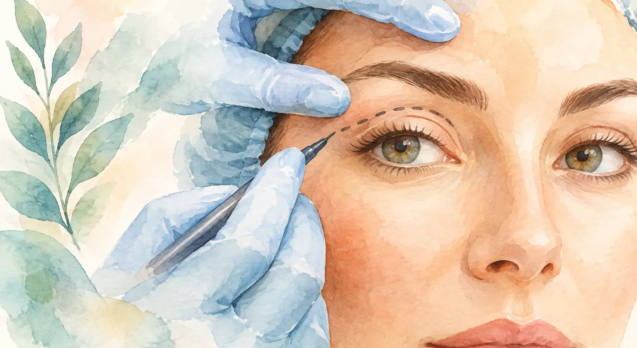Guia de blefaroplastia superior com segurança